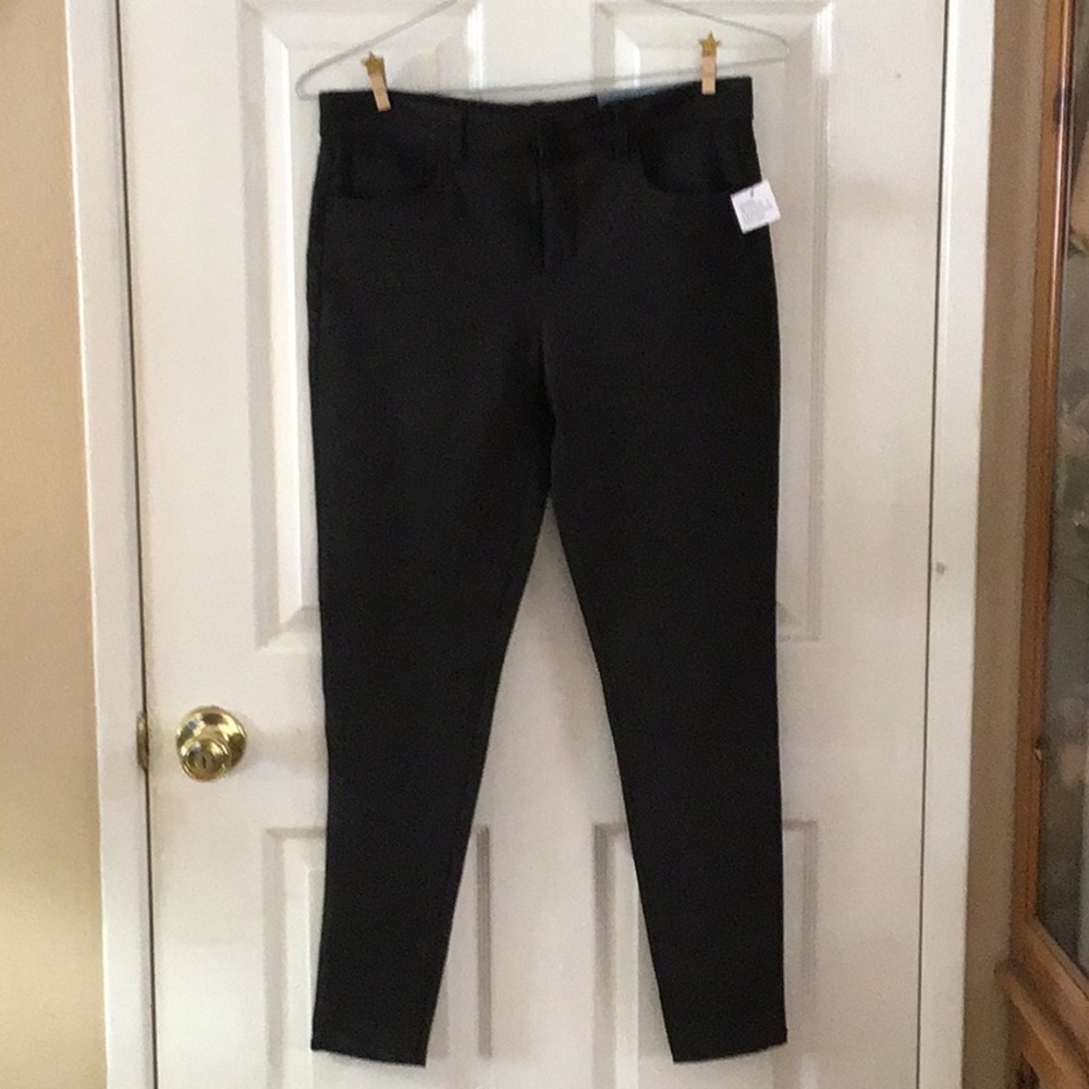 🆕 LIZ CLAIBORNE Classic Ponte Casual Skinny Pants Slim Fit Heather Gray
